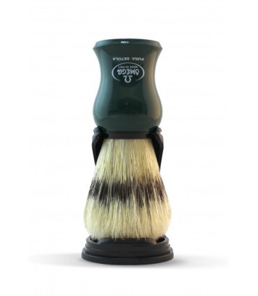 Brocha de Afeitar Pelo Cerda Verde con Soporte Omega - 1