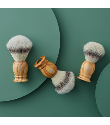Brocha Afeitar Mühle Tejón Punta Plata Madera Olivo Classic - 2