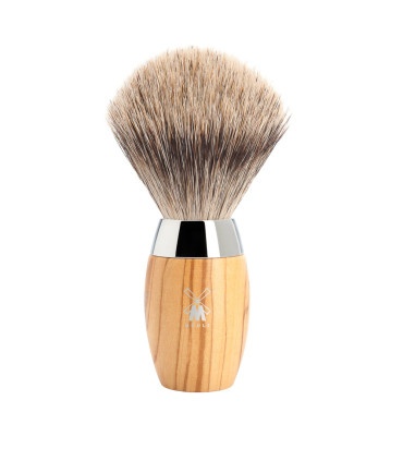 Set Afeitado Mühle Brocha Tejón Fino y Maquinilla Clásica Madera Olivo Kosmo - 2