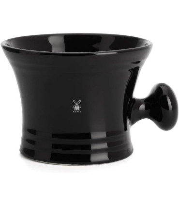 Taza de Afeitado Mühle Porcelana Negra con Asa - 1