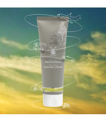 Crema Afeitar Alóe Vera Mühle 75ml | Suave e Ideal para Viaje