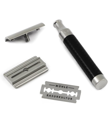 Maquinilla de Afeitar MÜHLE Rocca Negro/Cromo Peine Cerrado - 3