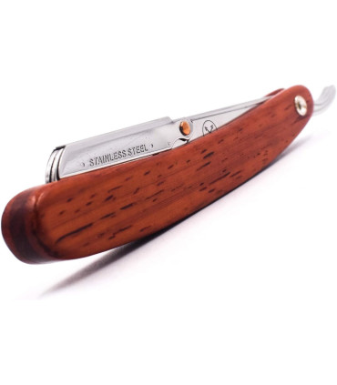 Navaja Barbero Parker Acero Inoxidable SRRW Madera Roble - 4