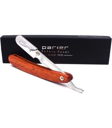Navaja Barbero Parker Acero Inoxidable SRRW Madera Roble - 5