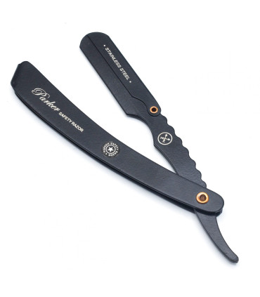 Navaja Barbero Parker Acero Inoxidable Negra SRXBLK - 1