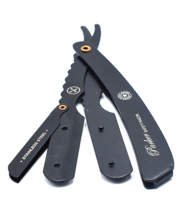 Navaja Barbero Parker Acero Inoxidable Negra SRXBLK - 2