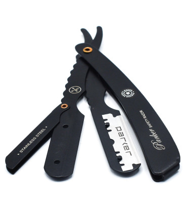 Navaja Barbero Parker Acero Inoxidable Negra SRXBLK - 3