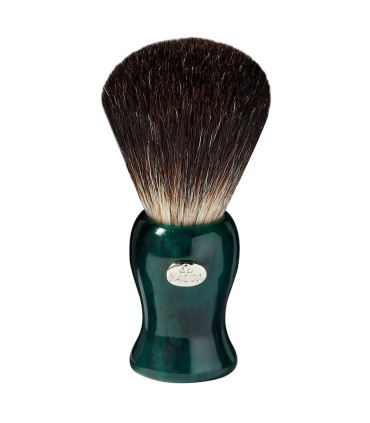 Brocha de Afeitar Tejón Negro Mango Verde Omega - 1