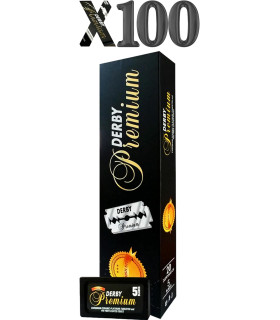 Pack 100 Cuchillas Derby Black Premium Doble Filo - 1