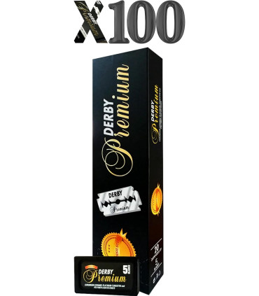 100 Cuchillas de Afeitar Derby Black Premium Doble Hoja - 1