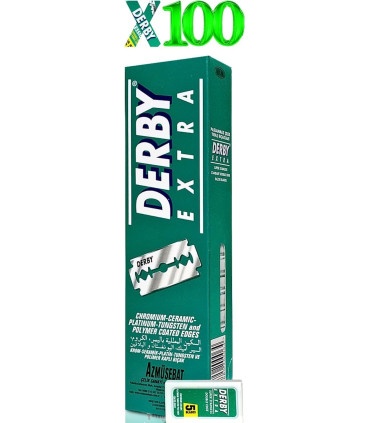 100 Cuchillas de Afeitar Derby Extra Doble Hoja - 1