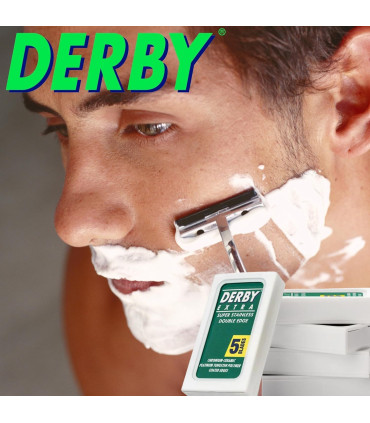 5 Cuchillas de Afeitar Derby Extra Doble Hoja - 3