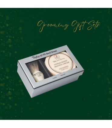 Set Brocha Tejón Puro y Crema Afeitar Sándalo Taylor of Old Bond Street - 3