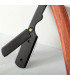 Navaja Barbero Mango Madera Palisandro Negra - 3