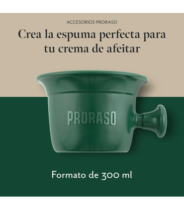 Taza Afeitado Verde con Asa Proraso - 2