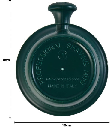 Taza Afeitado Verde con Asa Proraso - 4