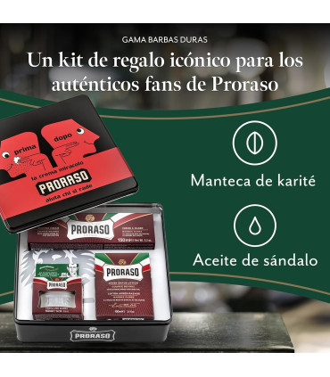 Estuche Afeitado "PRIMA DOPO" Sándalo Proraso - 3
