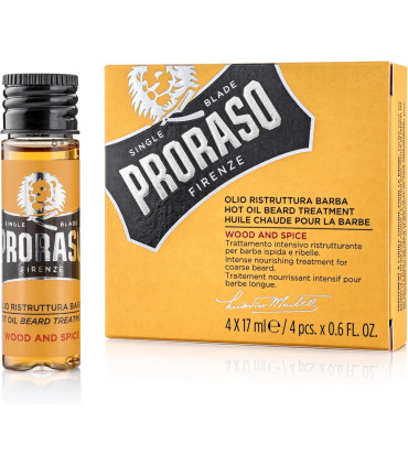 Aceite Reafirmante Barba Madera y Especias Proraso (4x17ml) - 1