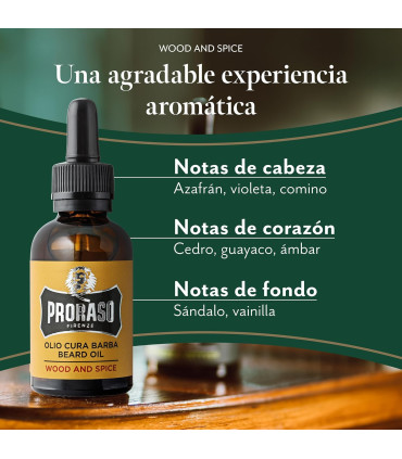 Aceite para Barba Maderas y Especias Proraso 30ml - 2