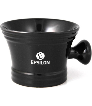 Taza de Afeitado Epsilon Cerámica Negra con Asa - 1