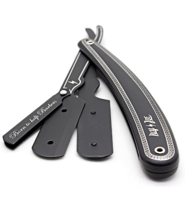 Navaja Barbero Acero Inoxidable Carbon Edition Hey Joe - 2