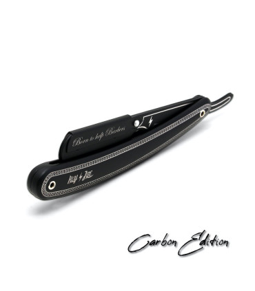 Navaja Barbero Acero Inoxidable Carbon Edition Hey Joe - 5
