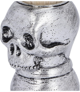 Brocha Afeitar Sintética Calavera Plateada SensaBien - 2