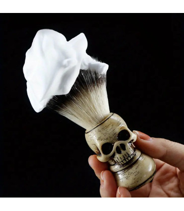 Set Afeitado Navaja Barbera y Brocha Cerda Calavera SensaBien - 2