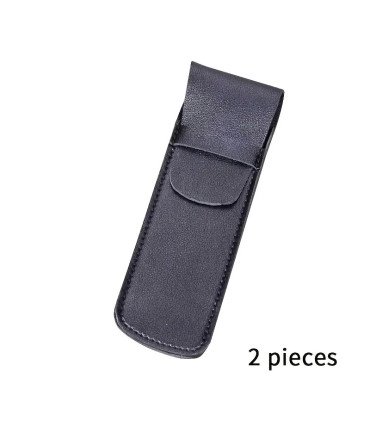Funda Cuero Negra Maquinillas y Navajas Afeitar 2 Uds. - 2