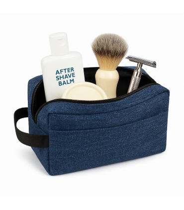 Neceser de Viaje Azul de Lona con Asa SensaBien - 2