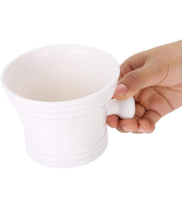 Taza de Afeitado con Asa Blanca Plástico SensaBien - 2