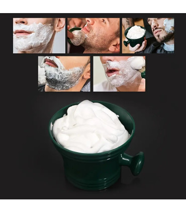 Taza Afeitado con Asa Verde Plástico SensaBien - 4