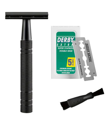 Maquinilla de Afeitar Clásica Negra Peine Cerrado SensaBien - 1