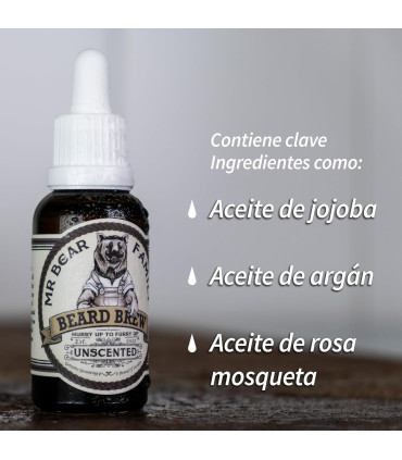 Aceite Barba Sin Perfume Mr Bear Family 30ml - 2