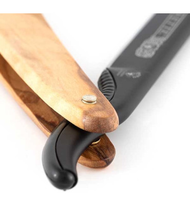 Navaja Dovo Shavette Mango Madera de Olivo - 4