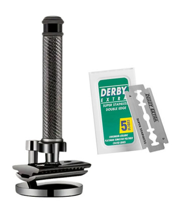 Maquinilla de Afeitar Gun‑Metal con Soporte SensaBien - 1