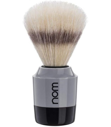 Brocha de Afeitar Nom Cerda Pura Gris/Negro Serie Marten - 1