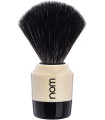 Brocha de Afeitar Fibra Sintética Nom Marten Crema/Negro