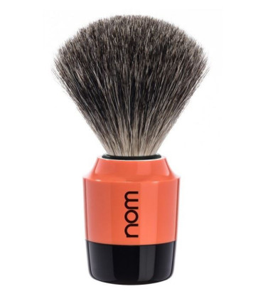 Brocha de Afeitar Tejón Puro Coral/Negro Nom Serie Marten - 1