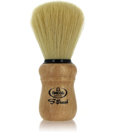 Brocha de Afeitar Fibra Sintética S-Brush Madera Haya - 1