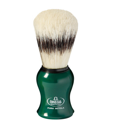 Brocha de Afeitar Pelo Cerda Verde con Soporte Omega - 2