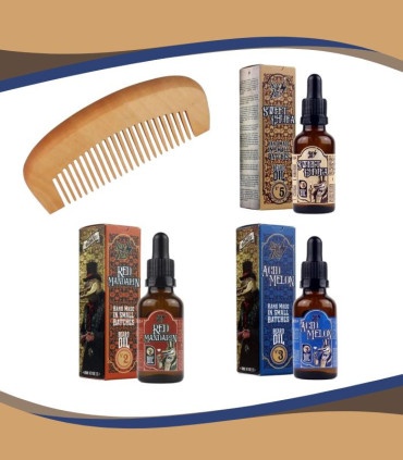 Pack de 3 Aceites Hey Joe Acid Melón, Chufa y Red Mandarin con Peine Regalo - 1