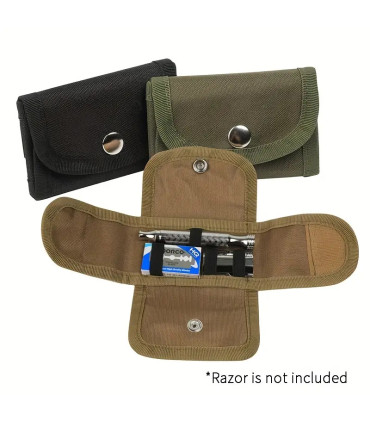 Estuche de Lona Verde para Maquinilla de Afeitar y Cuchillas SensaBien - 3