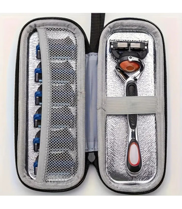 Estuche Gris para Maquinilla de Afeitar y Recambios Cuchillas SensaBien - 2