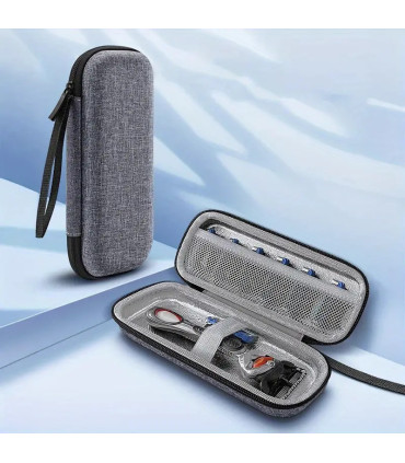 Estuche Gris para Maquinilla de Afeitar y Recambios Cuchillas SensaBien - 1