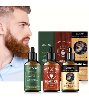 Pack 3 Aceites Barba, Sándalo, Maracuyá y Classic 30ml SensaBien - 1