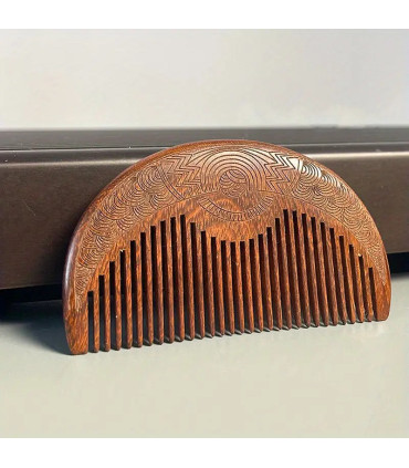 Peine Barba Madera Sándalo Media Luna SensaBien - 3