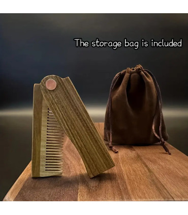 Peine Barba Madera Sándlo Plegable SensaBien - 3