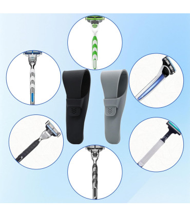 Estuche para Maquinillas, Shavettes y Navajas de Silicona Negra SensaBien - 5