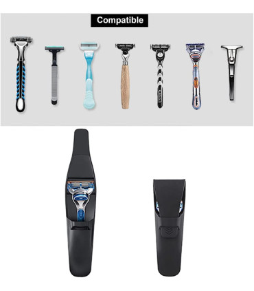 Estuche para Maquinillas, Shavettes y Navajas de Silicona Negra SensaBien - 3